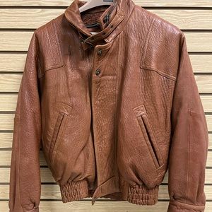 Marco Pierguidi Mens Italian Leather Bomber Style Jacket